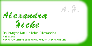 alexandra hicke business card